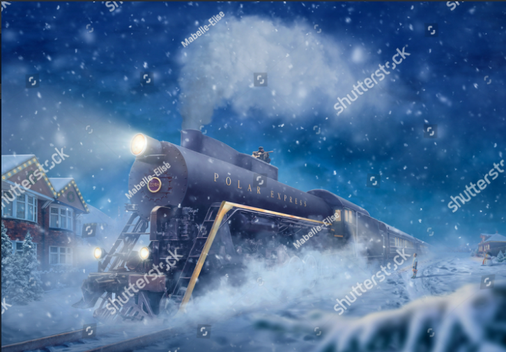 "The Polar Express" is a very traditional Christmas classic. This picture includes the main setting of the movie, a train. ( Shutterstock.)