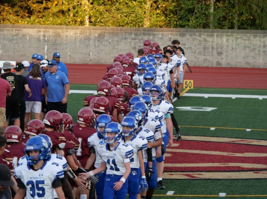 Cavelero freshman football after winning a game. (Photo courtesy of Chad Greaby)