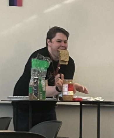 In Mr. Frasers Speech & Debate class, he once taught a lesson on how to write with clarity. To demonstrate what happens when you dont clearly explain yourself, he had students write out instructions on how to make a sandwich, and Mr. Fraser would follow each unclear step. (Camille Beeler)