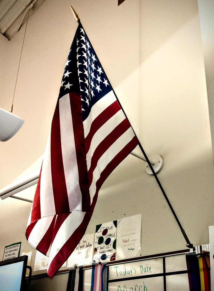 American flag in classroom (Avery Colinas)
